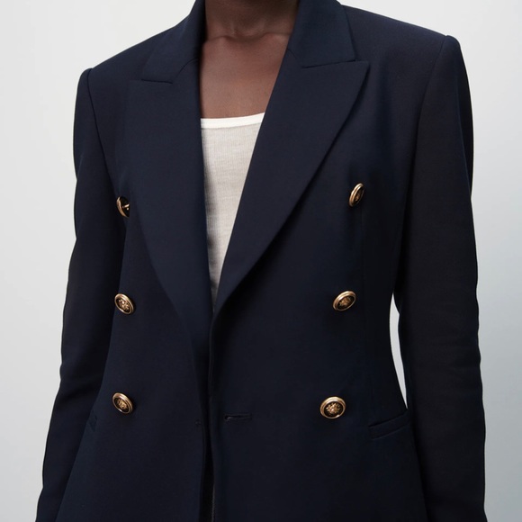 NWT ZARA Double Breasted Balmain Style Blazer S - Picture 4 of 10